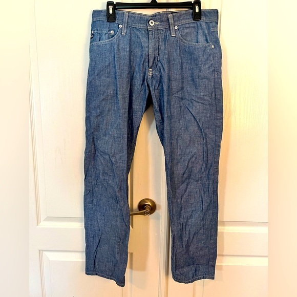 ADRIANO GOLDSCHMIED 31x32 Chambray Relaxed Fit Worn Blue Jeans - Picture 1 of 10